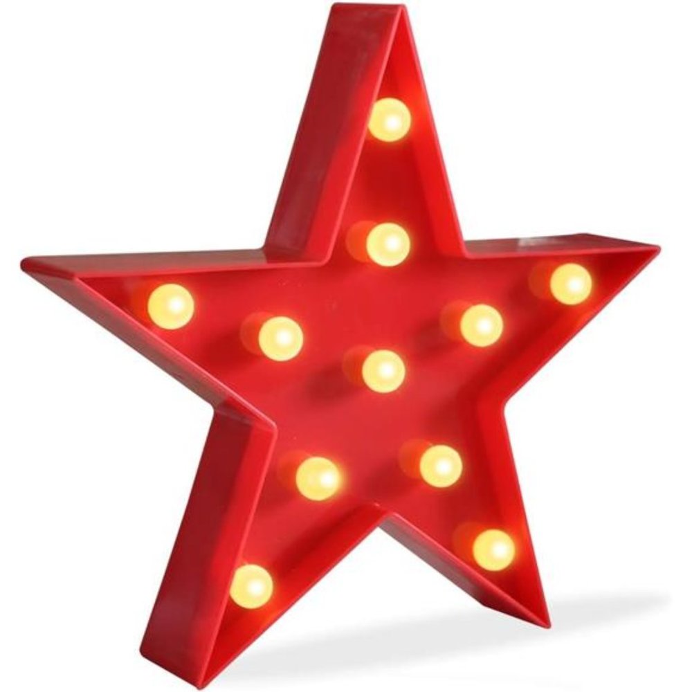 Marquee Light Star Shaped LED Plastic Sign-Lighted Marquee Star Sign Wall Décor